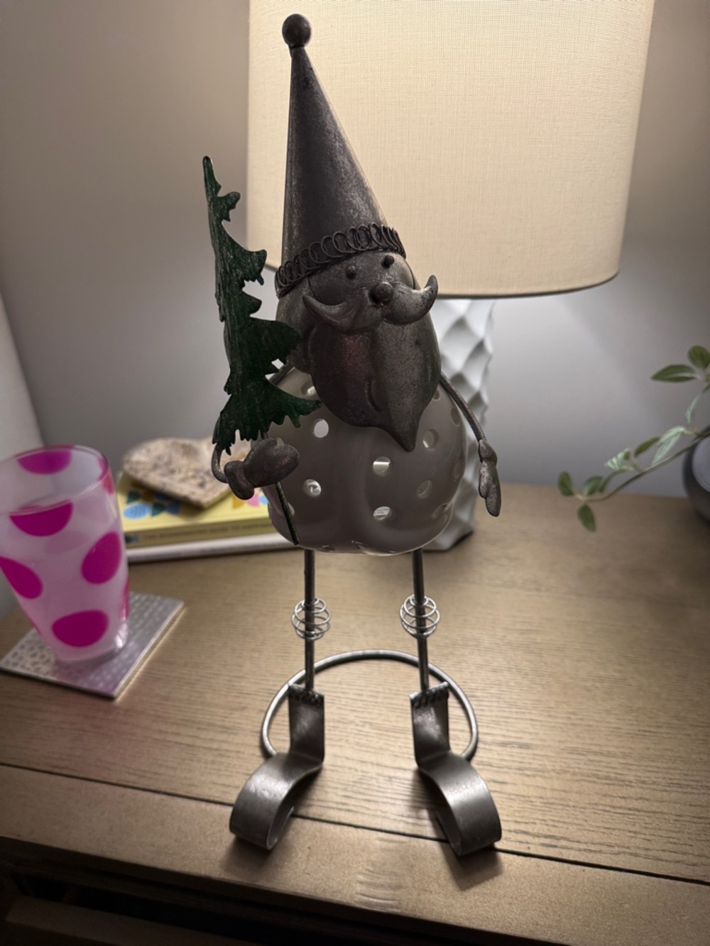Pier 1 Santa Metal Tea Light Holder